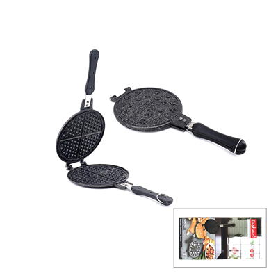 20cm Granit Döküm Waffle Tava Bakalit Sap Bx40