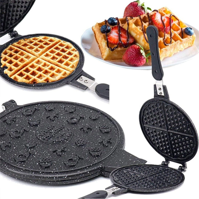20cm Granit Döküm Waffle Tava Bakalit Sap Bx40