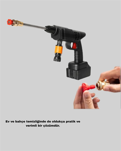 21V Akülü Basınçlı Yıkama Makinesi Çift Akülü ve Hızlı Şarj Özellikli