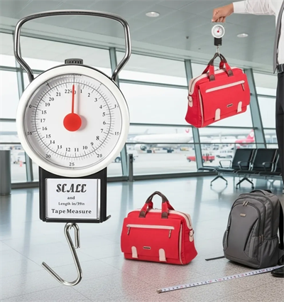 22 Kg/50lb Kancalı Tartı Aleti 1 Metre Mezuralı Askılı Balıkçı Terazisi