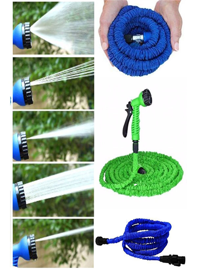 22.5 Metre Uzayan Bahçe Sulama Araç Yıkama Hortumu 7 Kademeli Başlık