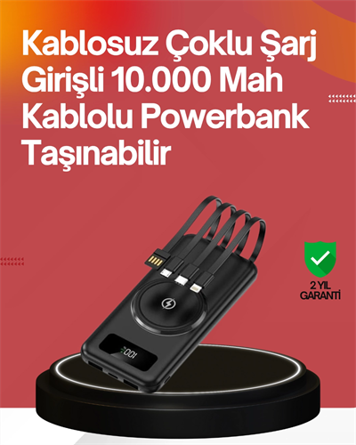 22.5W Hızlı + 15W Kablosuz Şarj – Akıllı Powerbank ile Her An Enerji