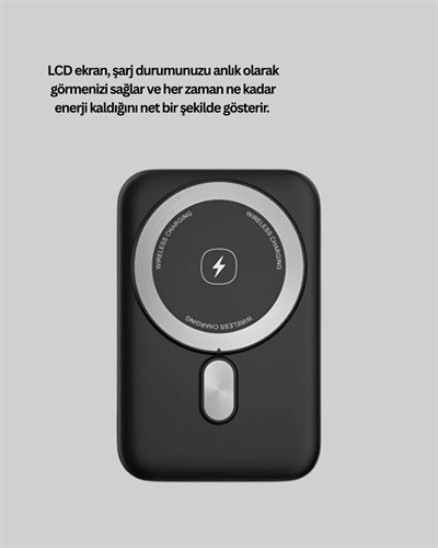 22.5W Hızlı Şarj Destekli Manyetik Powerbank Kompakt Tasarım Yeni Nesil
