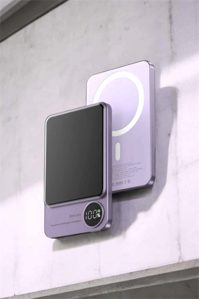 22.5W Magsafe Kablosuz Şarjlı Powerbank Dijital Ekran ve Hızlı Şarj