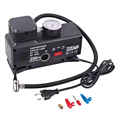 220 Volt-12 Volt 250 Psi Kompresör Lastik Hava Şişirme Oto Pompası Fişli Ve Çakmaklı Yage-843 Bx40
