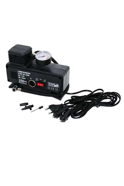 220 Volt-12 Volt 250 Psi Psi Kompresör Lastik Hava Şişirme Oto Pompası Fişli Çakmaklıklı