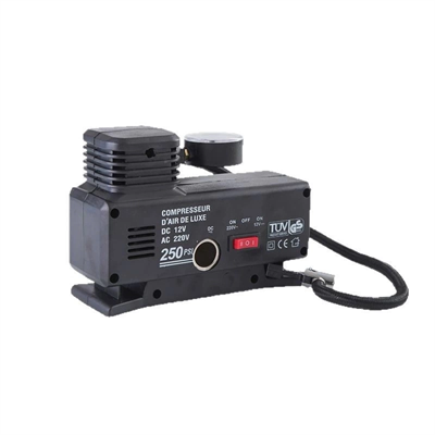 220 Volt-12 Volt 250 Psi Psi Kompresör Lastik Hava Şişirme Oto Pompası Fişli Çakmaklıklı