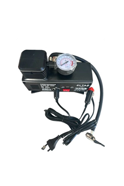 220 Volt-12 Volt 250 Psi Psi Kompresör Lastik Hava Şişirme Oto Pompası Fişli Çakmaklıklı