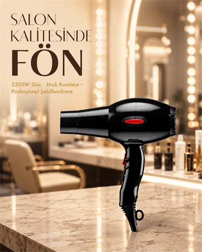 2200W AC Motor Saç Kurutma Makinesi Hafif ve Dayanıklı Tasarımlı