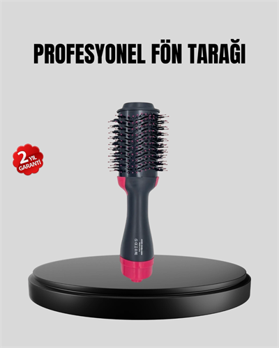 220°C Profesyonel Fön Tarağı – Negatif İyon Teknolojili, 3 Isı Kademeli, 1200W