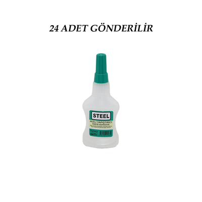 24 Adet Wincell Steel Hızlı Yapıştırıcı 37gr Mdf-ahşap-metal-plastik-deri Bx40