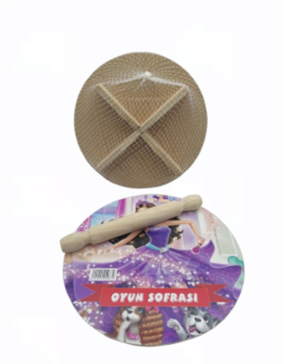 24CM RESİMLİ AHŞAP OYUN SOFRASI EKMEK TAHTA (3936)