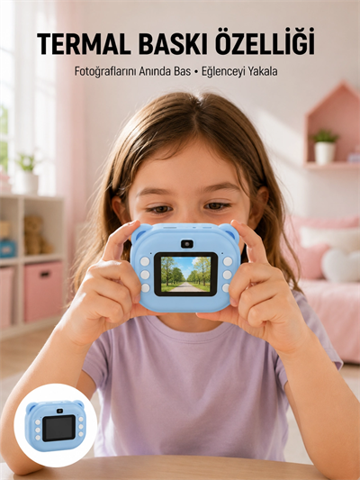 24MP HD Şipşak Kamera – Termal Baskılı, Çift Lensli HD