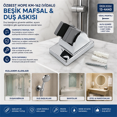 25 Adet Vidalı Beşik Mafsal- Duş Askısı Bx40