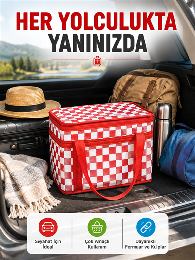 25 Litre Isı Yalıtımlı Termos Çanta Alüminyum Folyo İç Kaplamalı Piknik Çantası