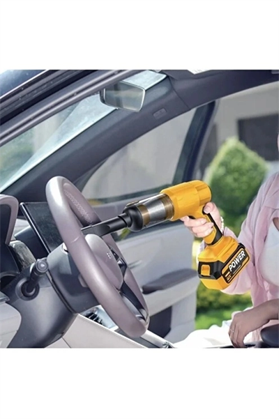 25.000mah Çift Bataryalı Auhma 20.000pa Ultra Çekim Güçlü Çantalı Araç Temizleme Süpürgesi