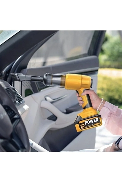 25.000mah Çift Bataryalı Auhma 20.000pa Ultra Çekim Güçlü Çantalı Araç Temizleme Süpürgesi