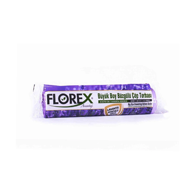 250 Adet Florex-503 Avantaj Lavanta Kokulu Büzgülü Büyük 10pcs 65x70cm Çöp Torba 25x10=250 Bx40