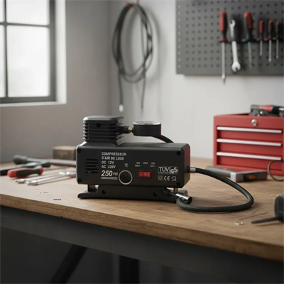 250 PSI Oto Hava Kompresörü - 220V ve 12V Uyumlu Yol Yardım Lastik Şişirme Pompası