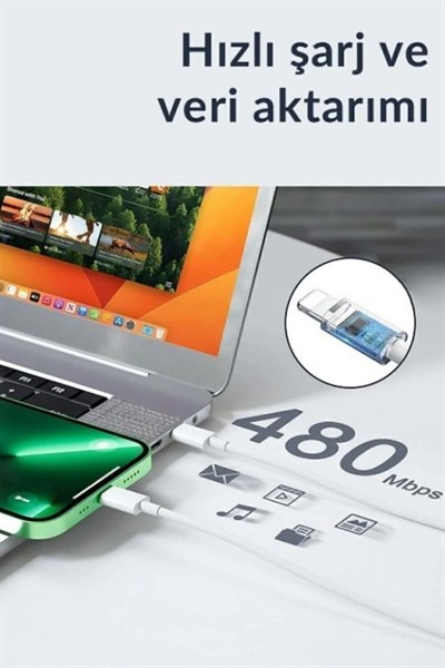 25W iPhone Uyumlu Hızlı Şarj Adaptörü ve Type-C Lightning Kablo Seti - Hızlı ve Güvenli Şarj Çözümü