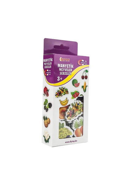 26 Parça Manyetik Meyve Sebze Seti – Çocuklar İçin Eğitici Mıknatıslı Oyuncak