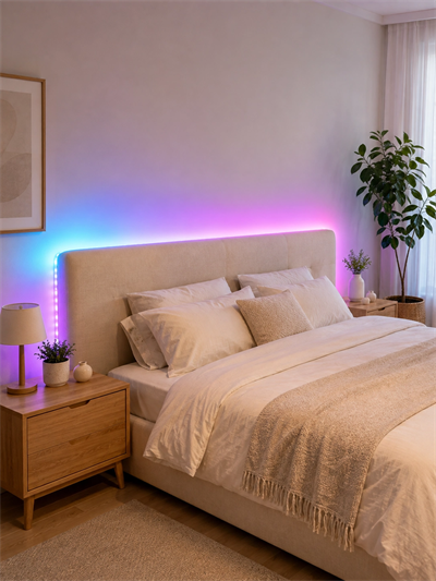 2835 RGB Şerit LED 5 Metre 54 LED/M Uzaktan Kumandalı Renkli Dekorasyon Işığı
