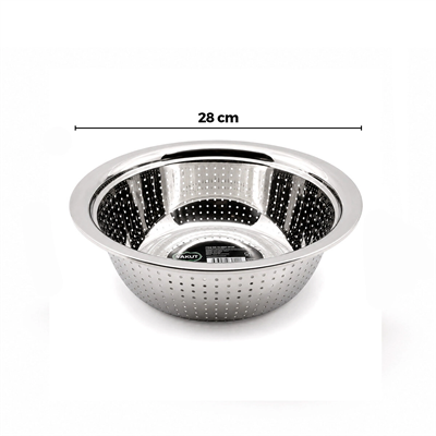 28cm Kulpsuz Paslanmaz Metal Sepet Süzgeç Bx40