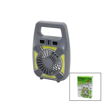 2İN1=MİNİ FAN - FENER USB ŞARJ 2 KADEME HIZ LAMBA=4 FONKSİYON - 10W SU GEÇİRMEZ TAŞIMA KULP MİNİ VANTİLATÖR GS-265 (3936)