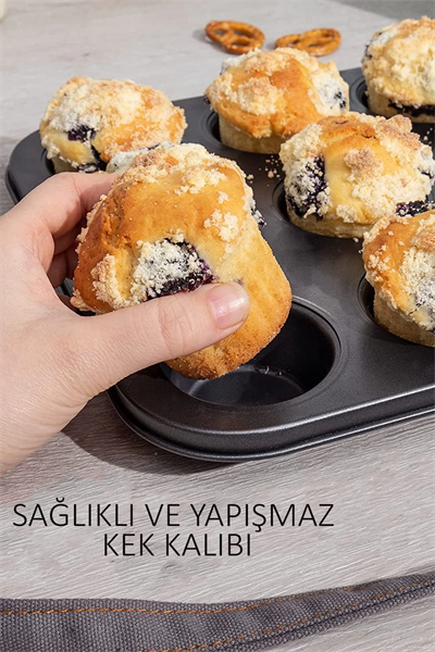 2Lİ SET Muffin Kalıbı 12li Fırın Mini Kek Browni Kekstra Kalıbı Cupcake  ülü