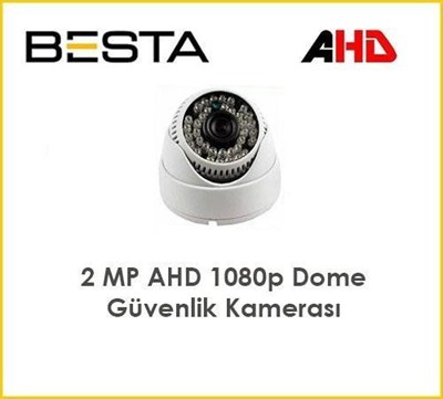 2Mp Ahd 1080P Gece Görüşlü 8 Kameralı Dome Güvenlik Sistemi