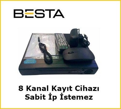 2Mp Ahd 1080P Gece Görüşlü 8 Kameralı Dome Güvenlik Sistemi ( 1TB HDD )