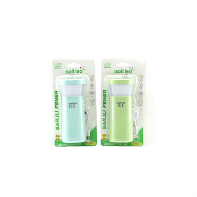 2ın1 - Tek Led Usb To Type-c Şarjlı El Feneri 2.5w - 5w K-0934 Bx40