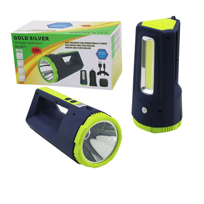 2in1 30w - 10w Cob Led Usb - Oto Şarjlı El Feneri Projektör Bx40