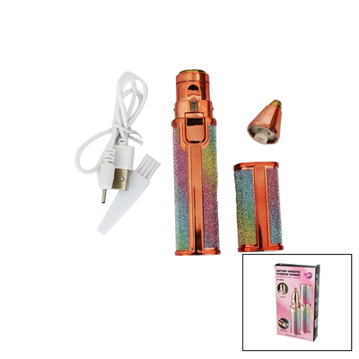 2ın1 Başlı - Simli - Ruj Model - Usb Şarjlı Yanak - Burun Tüy Alma Makinesi Bx40