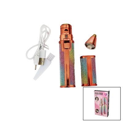 2ın1 Başlı - Simli - Ruj Model - Usb Şarjlı Yanak - Burun Tüy Alma Makinesi Bx40
