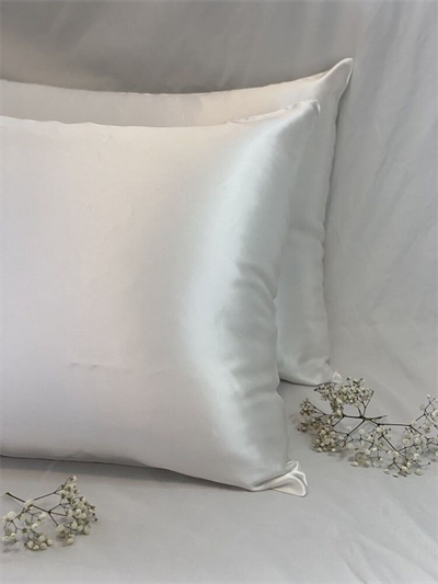 2’li  İpek Dokulu Saten Yastık Kılıfı 50x70 – Beyaz – Mikrosaten, Saç ve Cilt Dostu