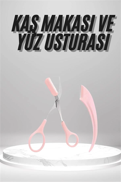 2li Kaş Bakım Seti Taraklı Kaş Makası Ve Kaş Usturası Kaş Şekillendirici