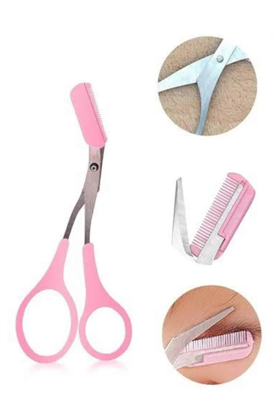 2li Kaş Bakım Seti Taraklı Kaş Makası Ve Kaş Usturası Kaş Şekillendirici