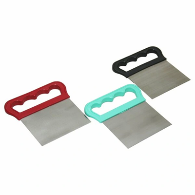 2li Set Hamur Şekillendirici Eğik Pasta Spatulası Ve Metal Hamur Kesici Kazıyıcı Spatula