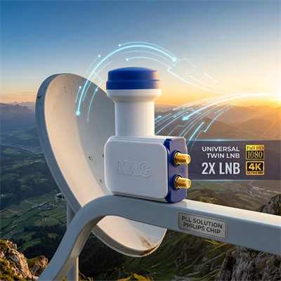 2li Uydu Lnb Unıversal Twın Full Hd - 3d - 0.1db Rle-200 Bx40