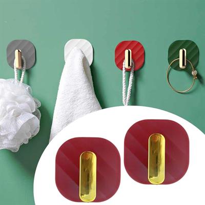 2li Yapışkanlı Retro Askılık Dolap Kapak Kulpu Kırmızı (3936)