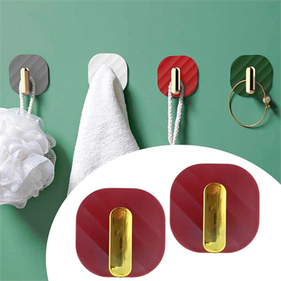 2li Yapışkanlı Retro Askılık Dolap Kapak Kulpu Kırmızı Bx40