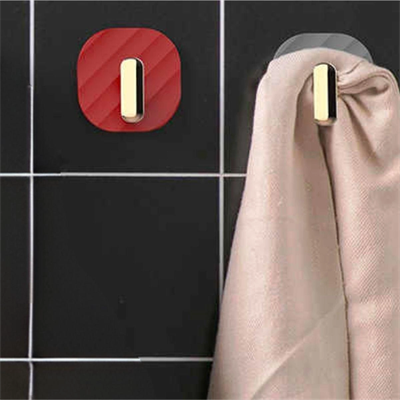 2li Yapışkanlı Retro Askılık Dolap Kapak Kulpu Kırmızı Bx40