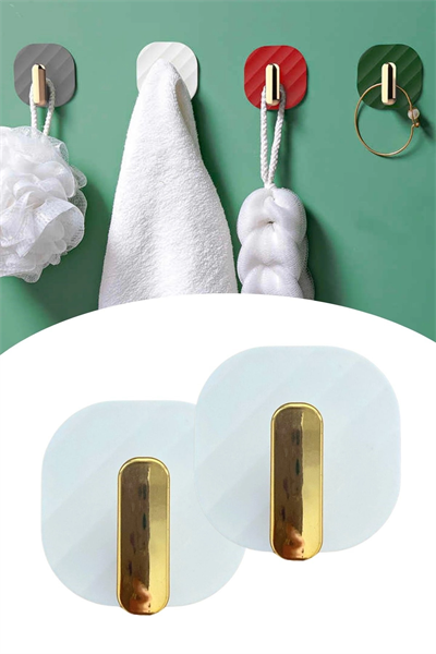 2li Yapışkanlı Retro Askılık Dolap Kapak Kulpu Beyaz Bx40