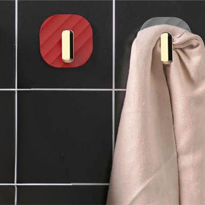 2li Yapışkanlı Retro Askılık Dolap Kapak Kulpu Kırmızı (3936)