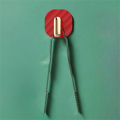 2li Yapışkanlı Retro Askılık Dolap Kapak Kulpu Kırmızı Bx40