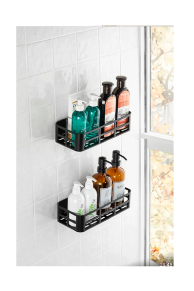 2’li banyo organizer düzenleyici yapışkanlı raf
