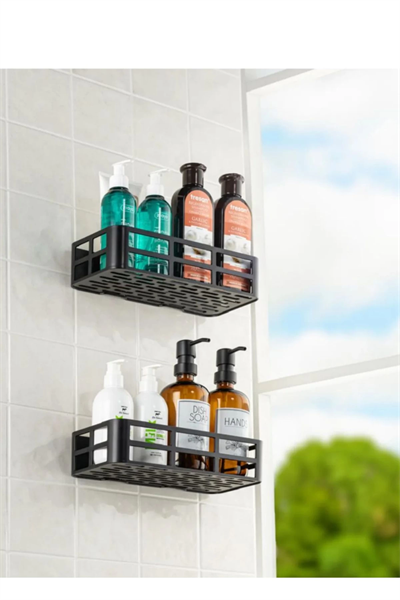 2’li banyo organizer düzenleyici yapışkanlı raf