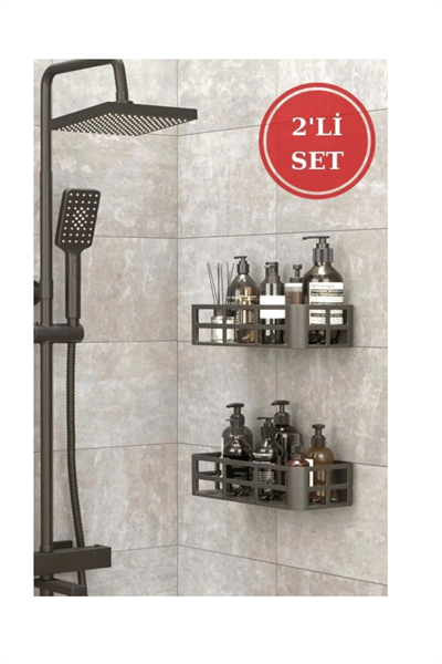2’li banyo organizer düzenleyici yapışkanlı raf