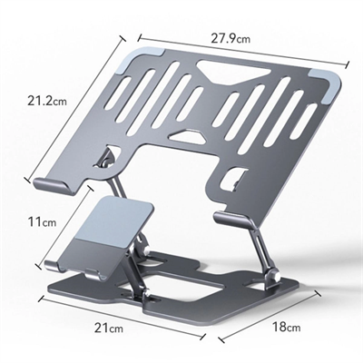 2’si 1 Arada Laptop Ve Telefon Standı – Alümetal Ayarlanabilir,katlanabilir,ergonomik Yükseltici Bx40